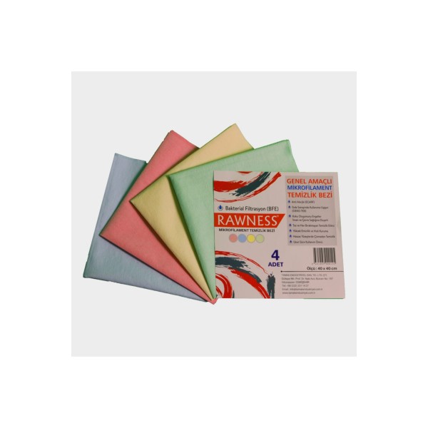 Rawness 4 Renk 40x40 Mikrofilament Bez 4'lü