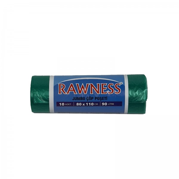 Rawness 80x110 Jumbo Boy Çöp Poşeti 350 GR Yeşil