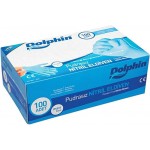 Dolphin Çok Amaçlı Eldiven Mavi Nitril Pudrasız 100 Adet - Large 