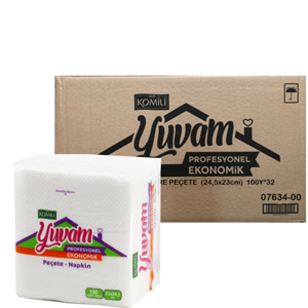 Komili Yuvam Ekonomik Peçete 100'lü 23x24,5cm