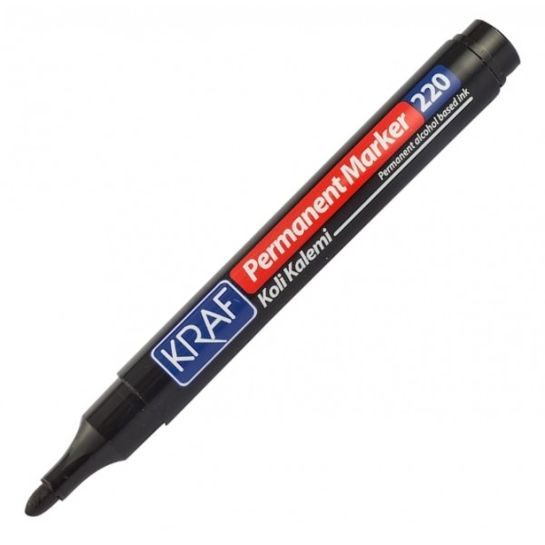 Kraf Permanent Marker Yuvarlak Uçlu Kalem Siyah