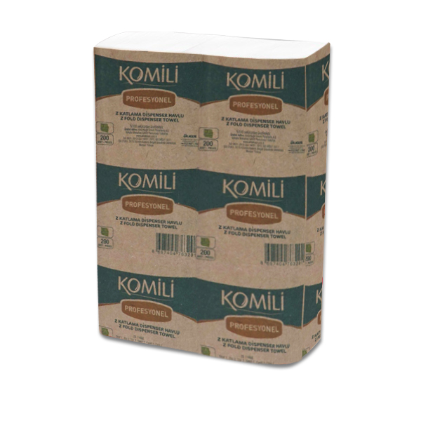 Komili Profesyonel 200 Yaprak 20 Paket Z Katlı Havlu (23x24cm)  