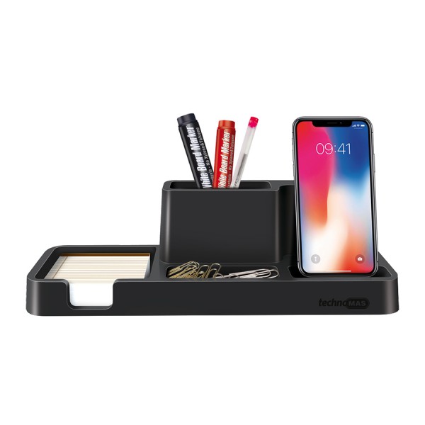 Mas 6616 Kablosuz Akıllı Telefon Şarjlı Masa Üstü Organizer Siyah