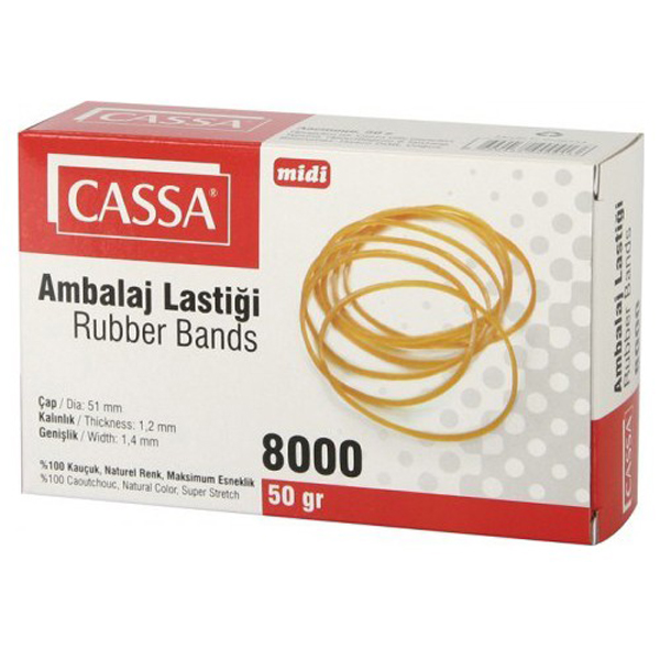 Cassa % 100 Kauçuk Ambalaj Lastiği 50 Gr Midi