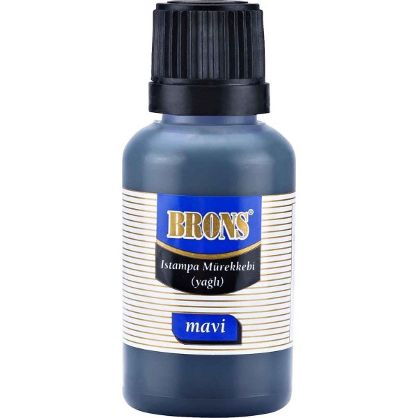Brons Istampa Mürekkebi Yağlı 30 CC Mavi