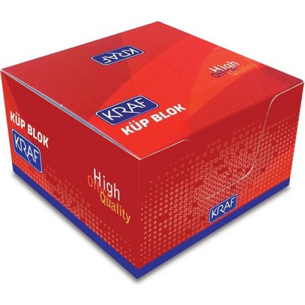 Kraf Küp Blok Beyaz  8x8 cm 115 Gr