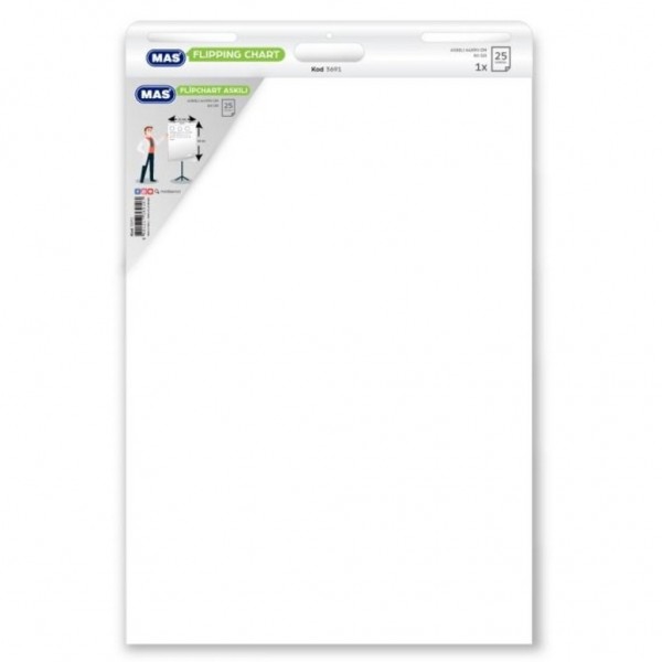 Mas 3691 Flip Chart Kağıdı Askılı 25 Yaprak
