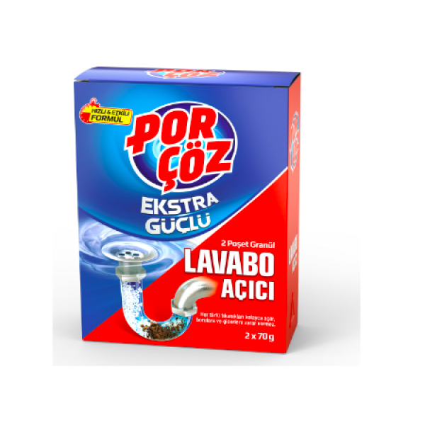 Porçöz Ekstra Güçlü Lavabo Açıcı 2x70gr