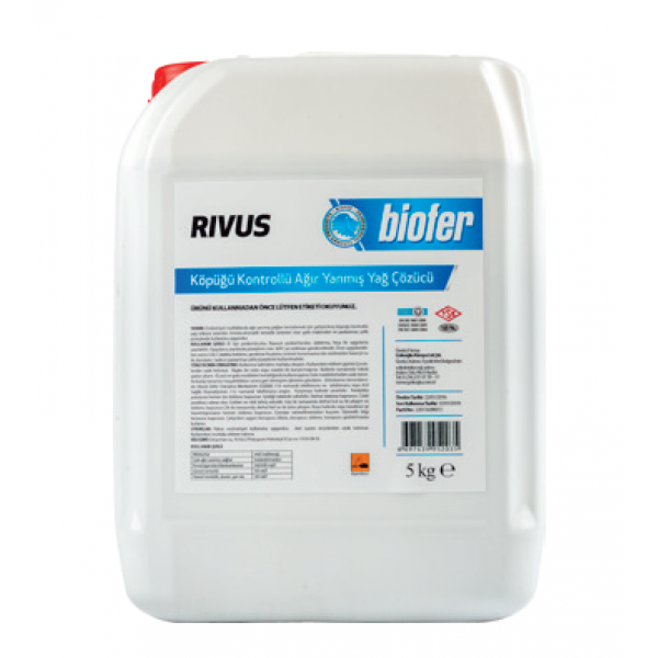 Biofer 5 Lt Rivus Köpüğü Ağır Yanmış Yağ Çözücü